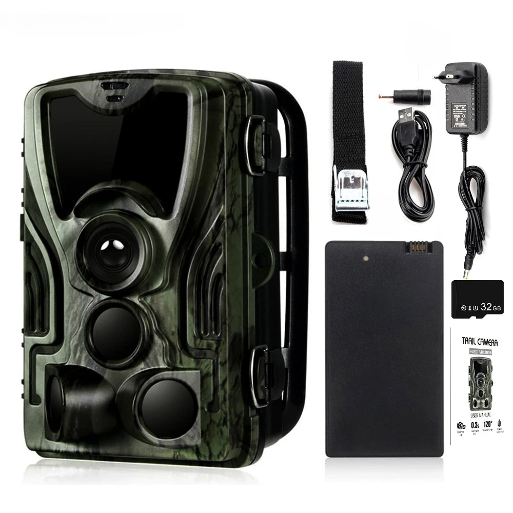 Caméra de Chasse HC-801A : Vision Nocturne Infrarouge, Haute Résolution 16MP