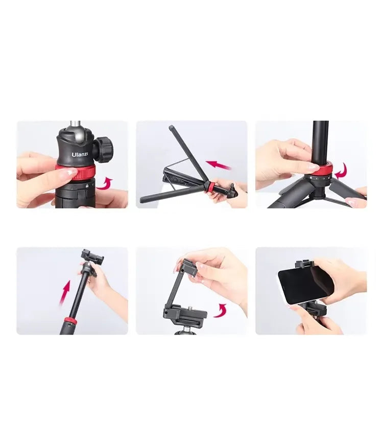 Support Trépied Polyvalent Ulanzi MT-44 pour Selfies et Vidéo avec Fixation Téléphone
