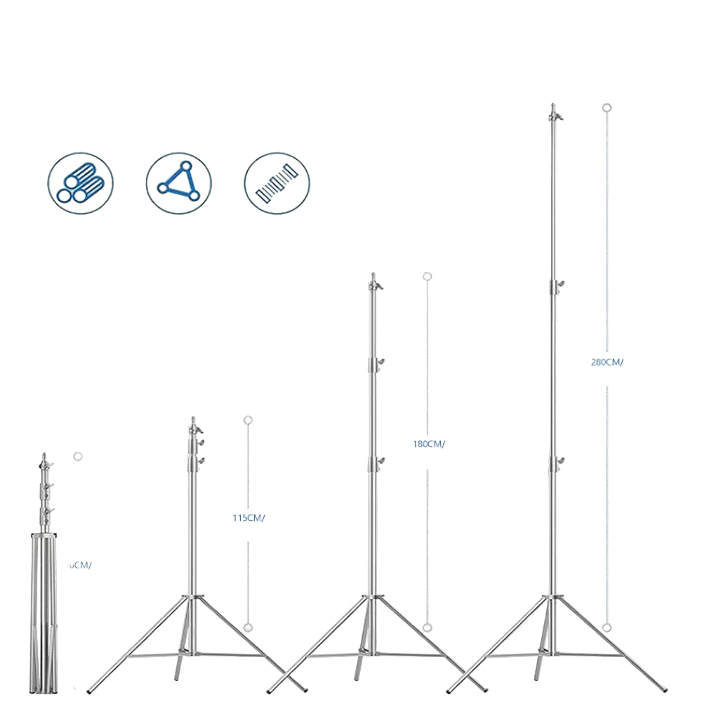 Trépied Professionnel Inoxydable Super Stable pour Studio et Photographie