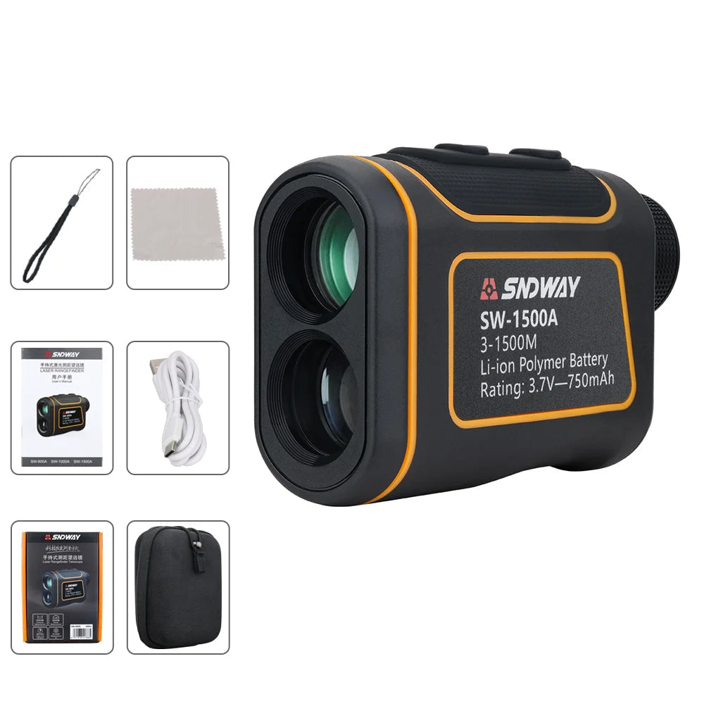 Télémètre Laser SNDWAY SW-600A à SW-1500A – Mesure Longue Distance Golf, Chasse, Outdoor et BTP