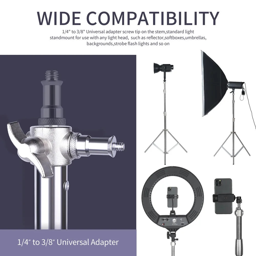 Trépied Professionnel Inoxydable Super Stable pour Studio et Photographie