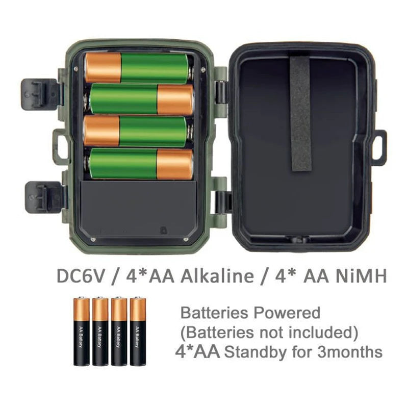 Caméra de Chasse Nocturne Mini301 - 24MP avec Vision Infrarouge et Détection Rapide