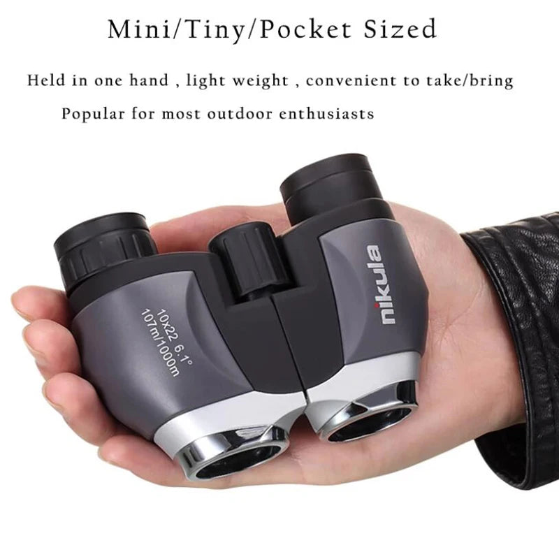 Jumelles Compactes HD 10X22 pour Observation en Plein Air et Randonnée