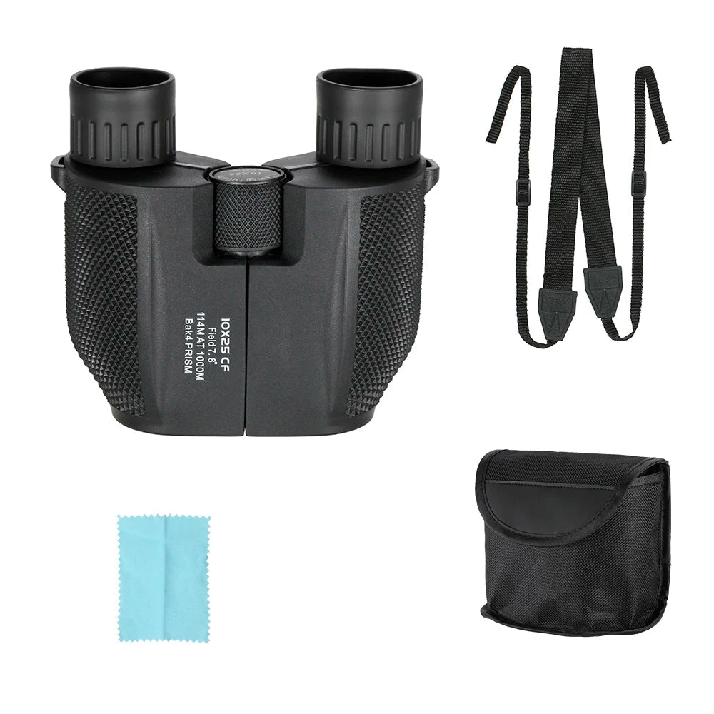 Jumelles Compactes 10x25 avec Prisme BAK4 et Optiques Multi-Couches