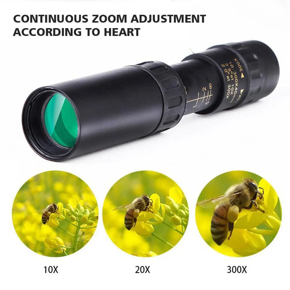 Télescope Monoculaire 10-300x avec Lentille IR et Stabilisation Avancée