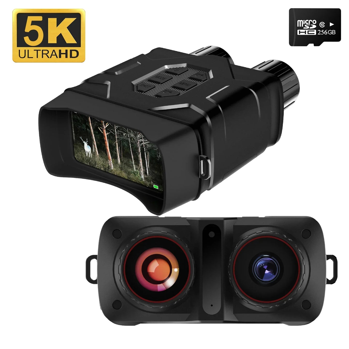 Jumelles de Vision Nocturne 5K UHD pour Observation et Chasse