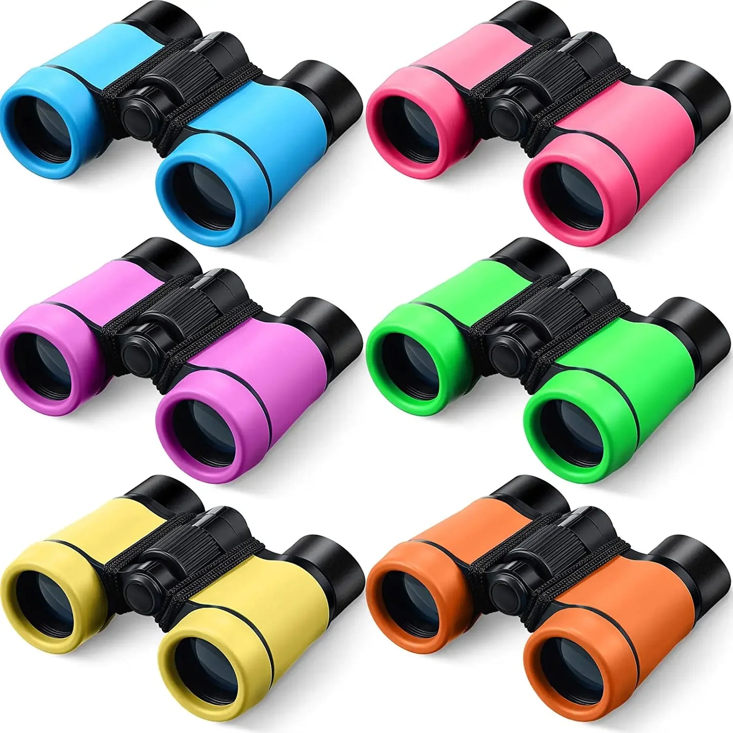 Jumelles Enfant Colorées 4X30mm Résistantes et Légères pour Exploration Nature