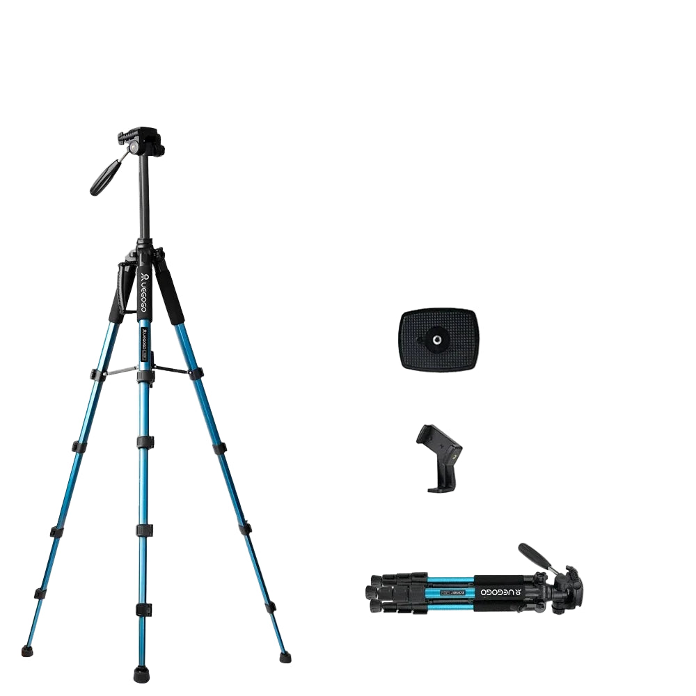 Trépied Professionnel Q188 - 187cm pour Caméra, Jumelles et Téléphone 360°