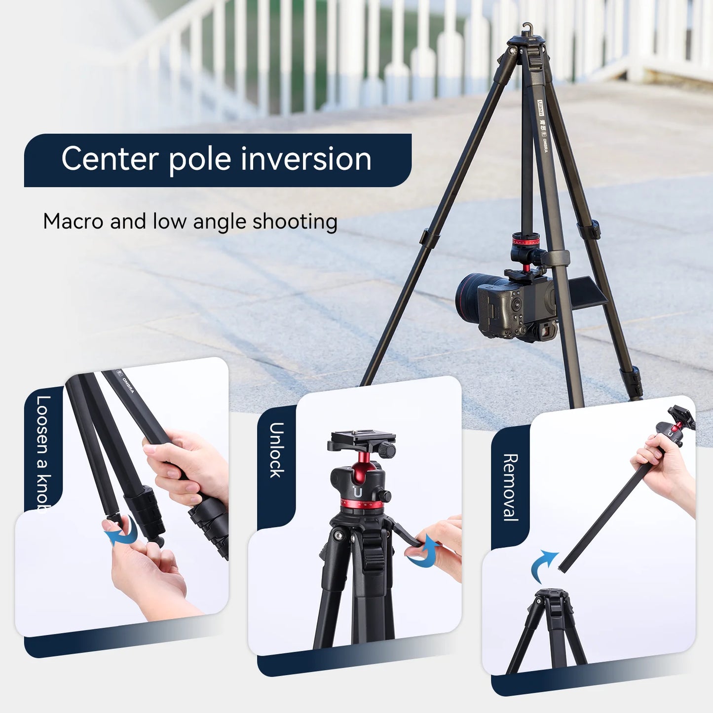 Trépied Photo Vidéo Professionnel en Aluminium pour Appareils Polyvalents
