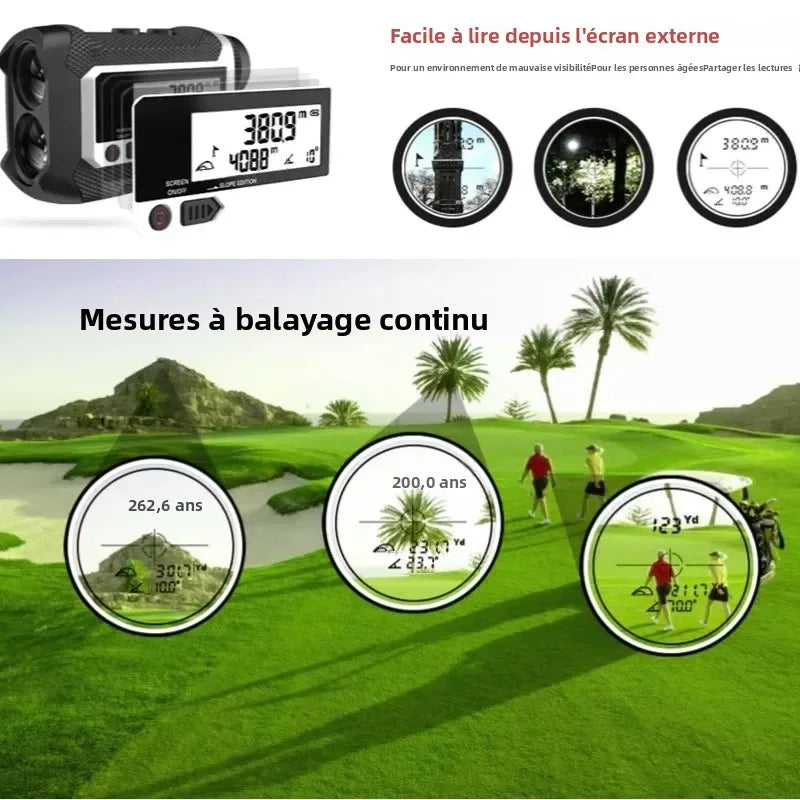 Télémètre Laser de Golf 800m avec Écran LCD et Verrouillage Drapeau