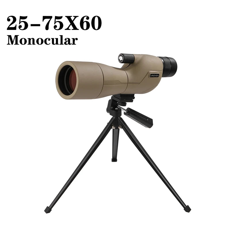 Monoculaire Haute Performance 25-75x60mm Étanche et Prisme BAK4