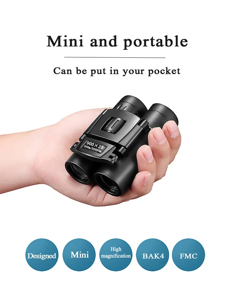 Jumelles Compactes HD Zoom Puissantes pour Observation Longue Distance Outdoor