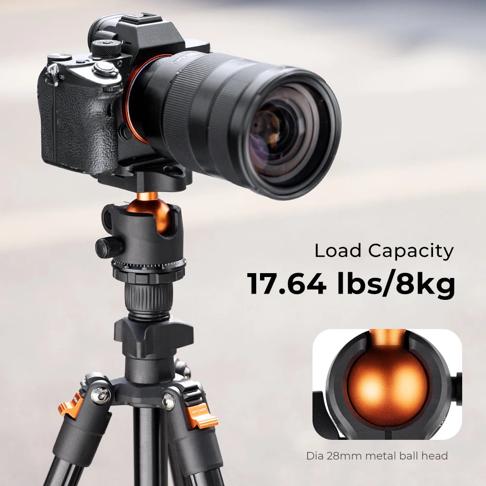 Trépied de Voyage Flexible pour Appareil Photo avec Tête Rotative 360° pour DSLR