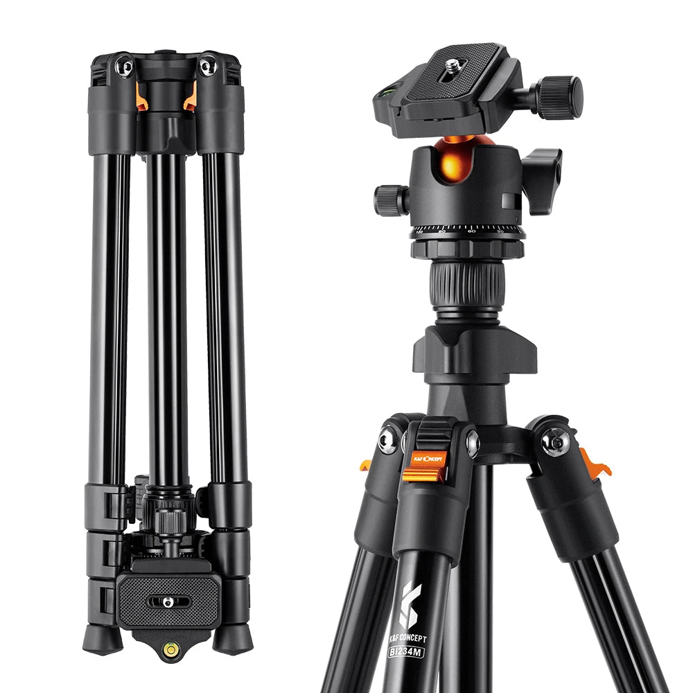 Trépied de Voyage Flexible pour Appareil Photo avec Tête Rotative 360° pour DSLR