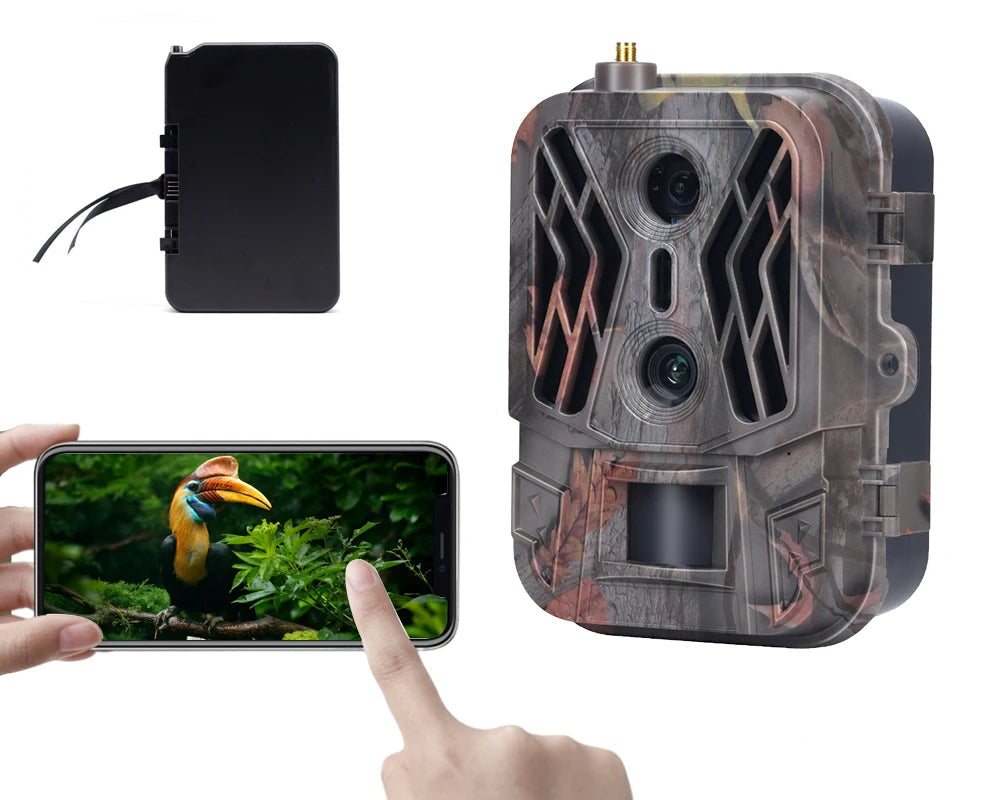 Caméra de Chasse à Vision Nocturne SuntekCam - 4G avec Lentille Double et Vidéo 4K