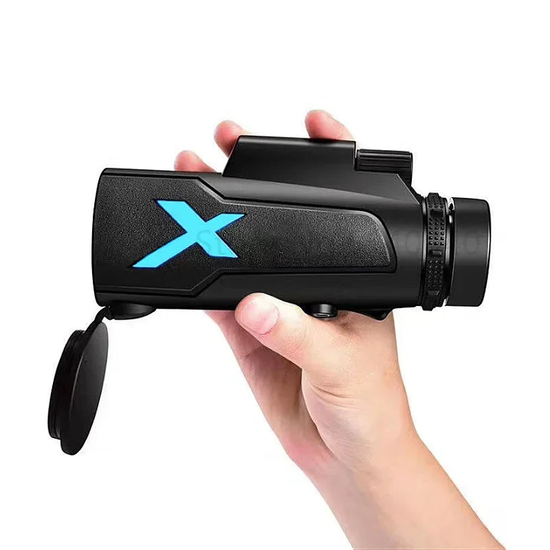 Monoculaire HD 12x50 Étanche avec Trépied et Clip Téléphone