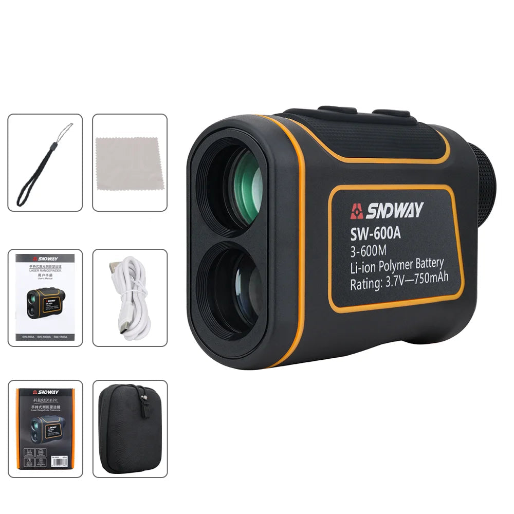 Télémètre Laser SNDWAY SW-600A à SW-1500A – Mesure Longue Distance Golf, Chasse, Outdoor et BTP