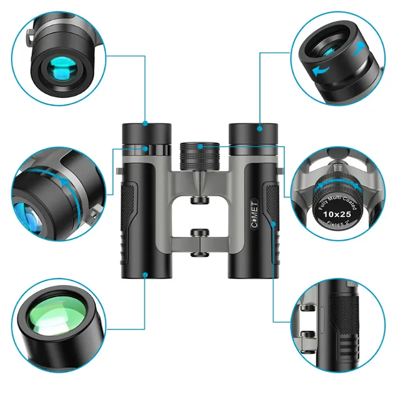 Jumelles Compactes 10x25 pour Observation de la Faune et Voyages