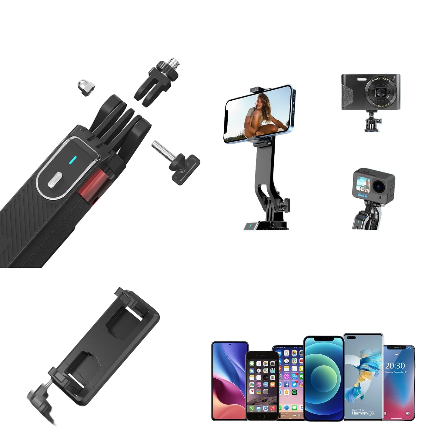 Trépied Ulanzi MA09 - Selfie Stick 1.8m avec Tête Panoramique et Télécommande