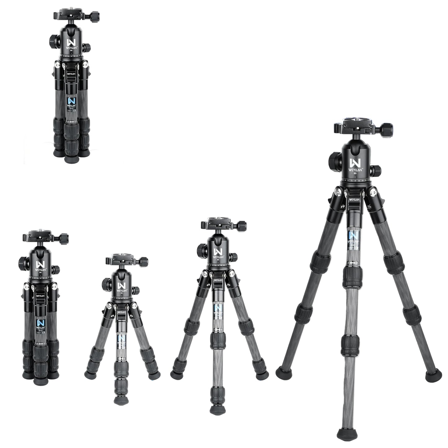 Trépied de Table Léger WEYLLAN GX2 en Fibre de Carbone pour Appareil Photo DSLR 10kg
