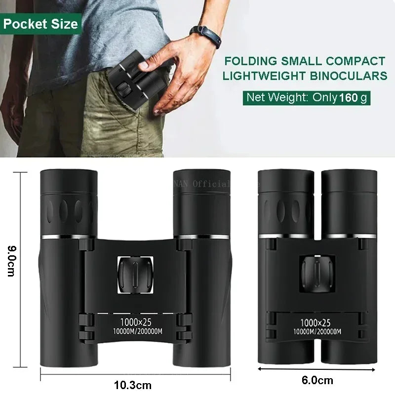 Jumelles Compactes HD 10x pour Observation Lointaine et Randonnée