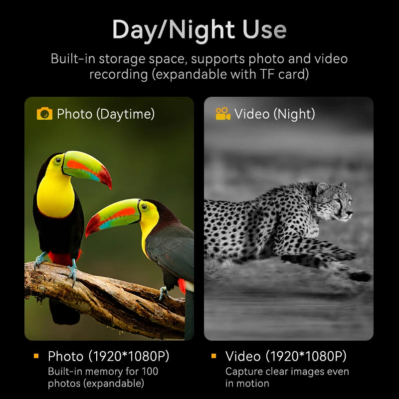 Jumelles Numériques 1080P avec Vision Nocturne Infrarouge et Écran IPS 2.8”
