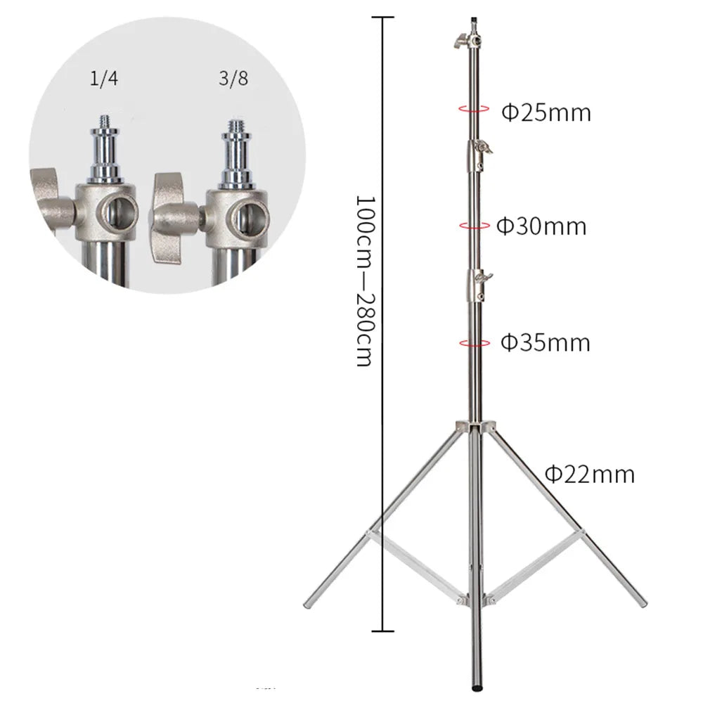 Trépied Professionnel Inoxydable Super Stable pour Studio et Photographie