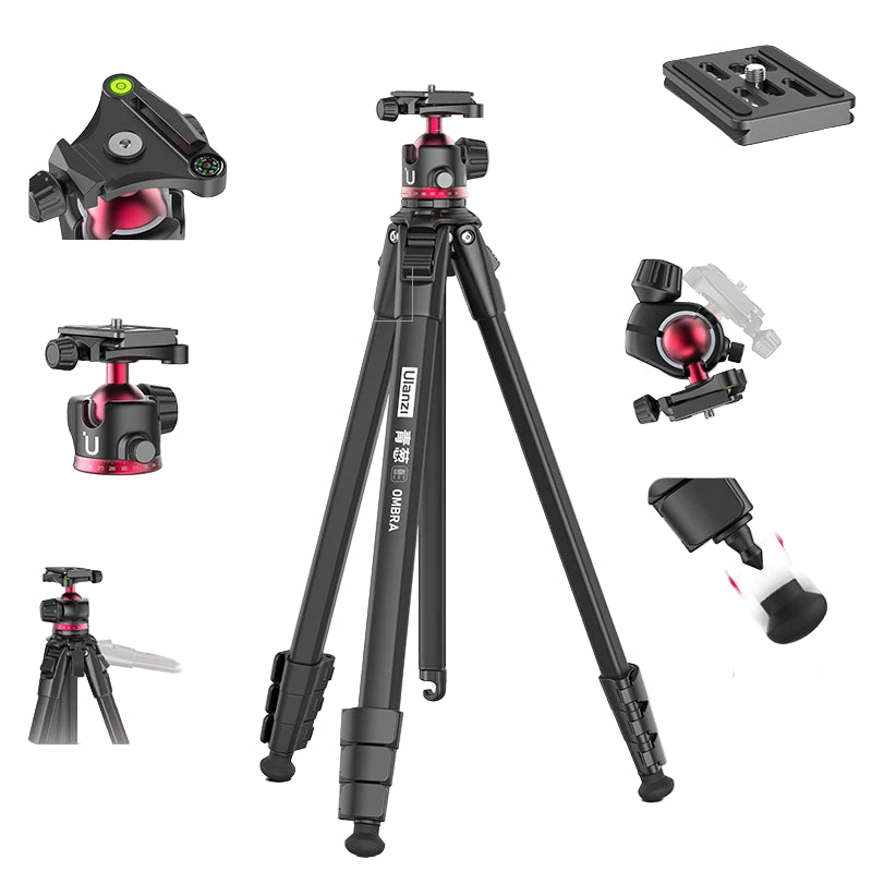 Trépied Photo Vidéo Professionnel en Aluminium pour Appareils Polyvalents
