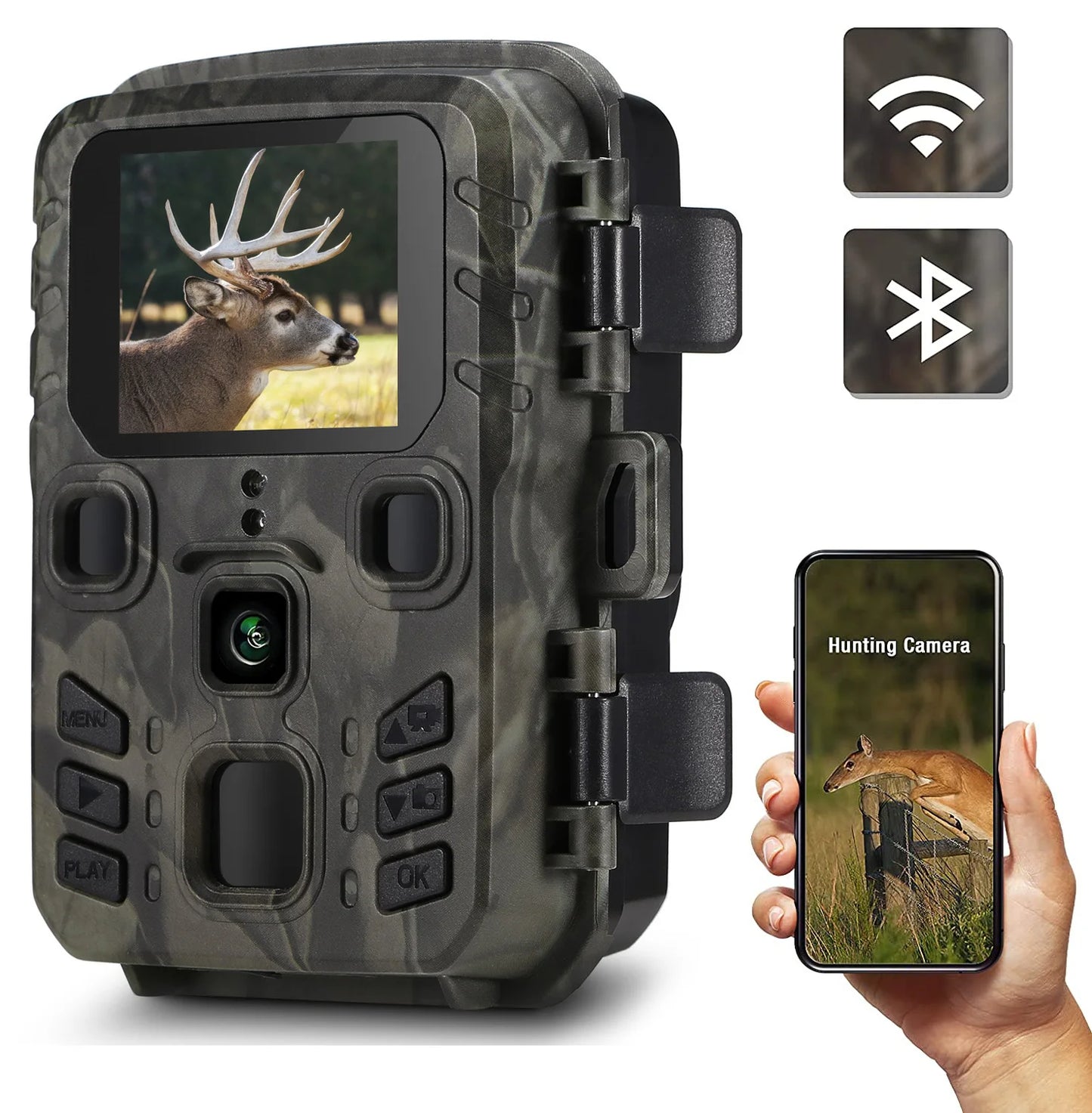 Caméra de Chasse 4K avec Vision Nocturne Infrarouge et Capteur WiFi