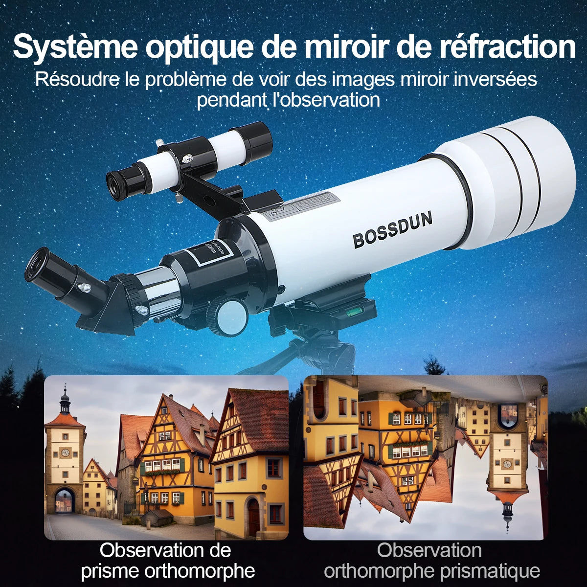 Télescope Monoculaire Professionnel 333x avec Lentilles FMC et Trépied