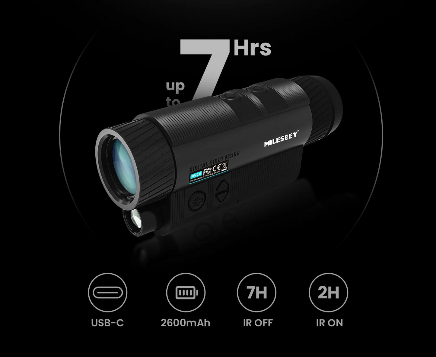 Jumelles Vision Nocturne Avancée avec MILESEEY NV20 Télémètre Intégré pour Chasse et Observation