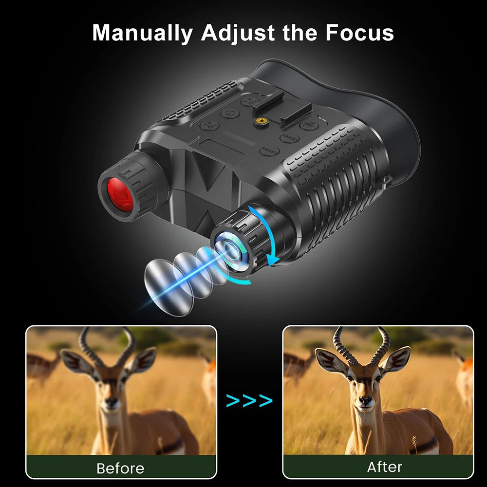 Jumelles Vision Nocturne NV8160 avec Zoom Digital et Casque Tactique