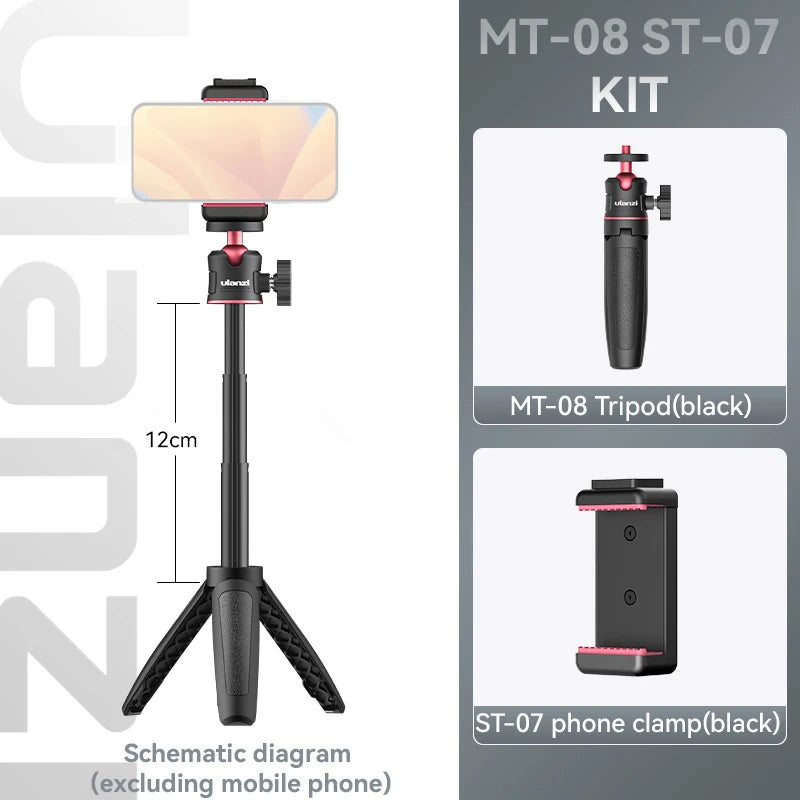 Trépied Mini Ulanzi MT-08 Blanc Polyvalent pour Appareils Photo et Smartphones
