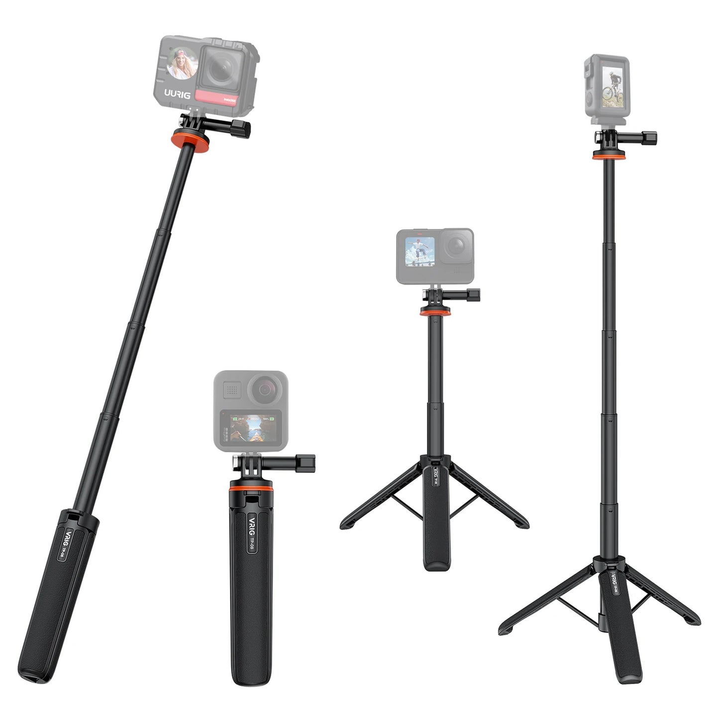 Trépied Léger et Réglable VRIG TP-08 pour Appareils Polyvalents