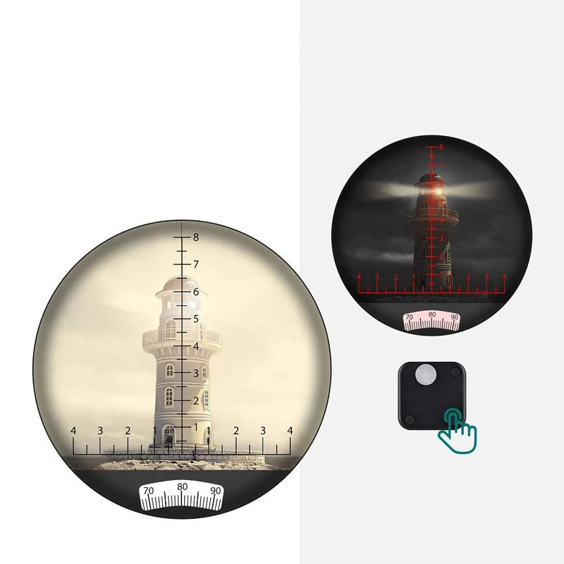 Télescope Militaire 10x50 Étanche avec Boussole et Télémètre