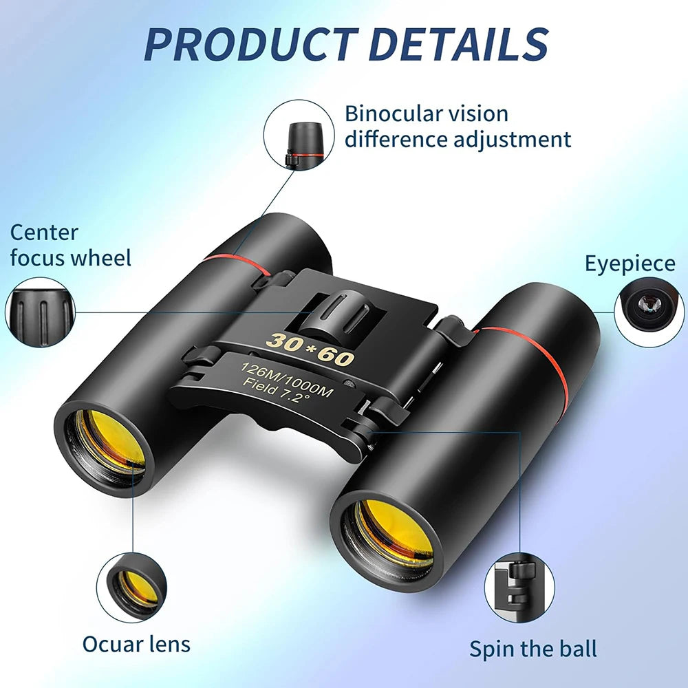 Jumelles Compactes de Poche pour Observation et Spectacles - Haute Définition
