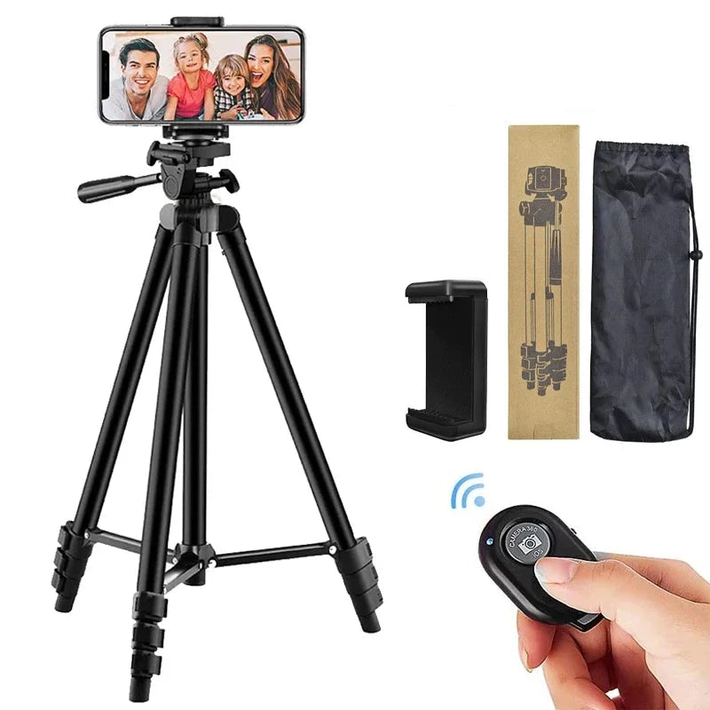 Trépied Photo Universel avec Télécommande Bluetooth et Support Léger pour Smartphone
