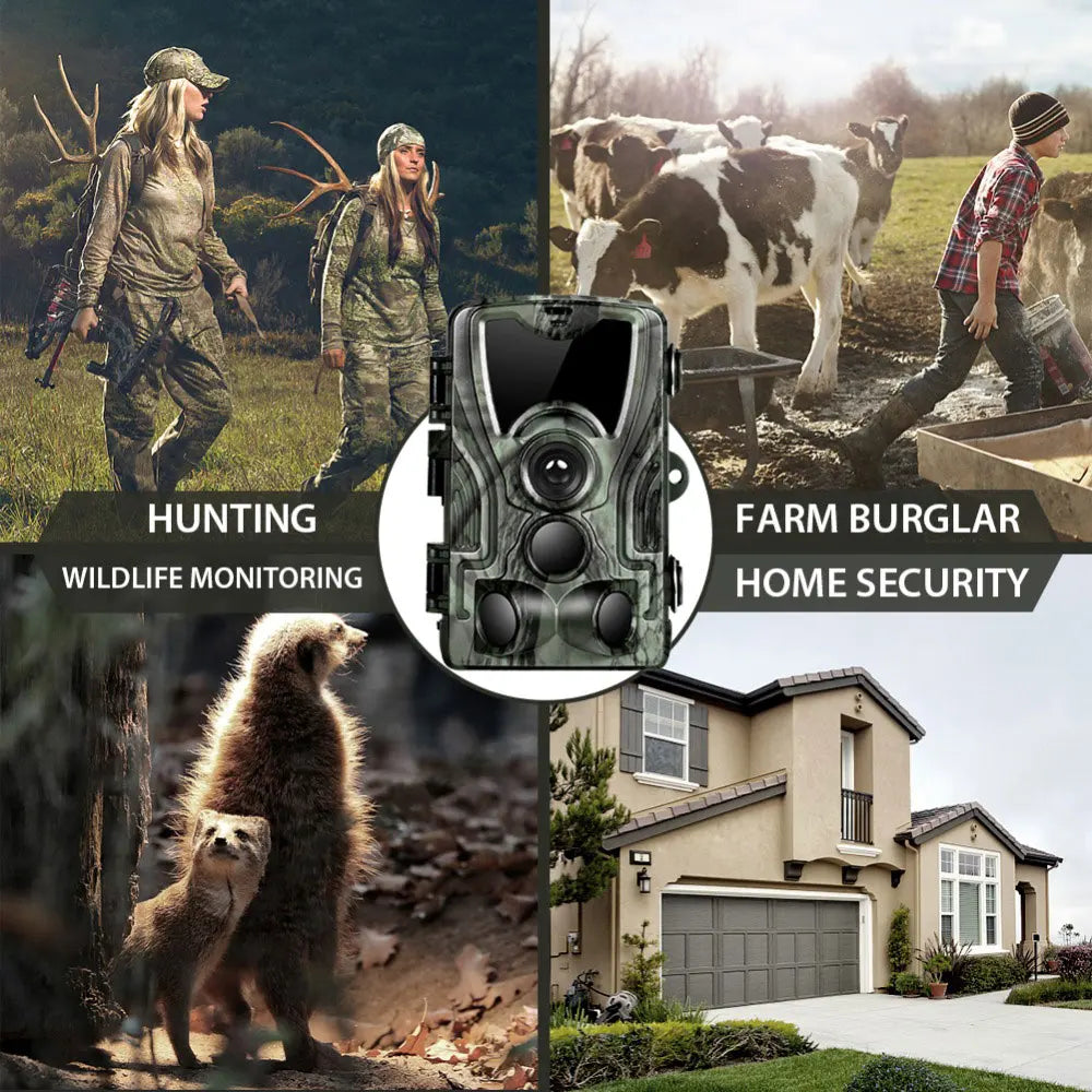 Caméra de Chasse HC-801A : Vision Nocturne Infrarouge, Haute Résolution 16MP
