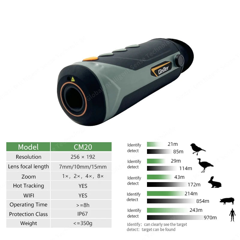 Caméra Thermique Monoculaire CM20 pour Chasse et Observation Nocturne