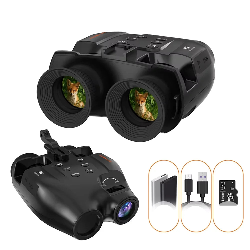 Jumelles Vision Nocturne Infrarouge GTMEDIA N4 avec Casque pour Observation à 300m