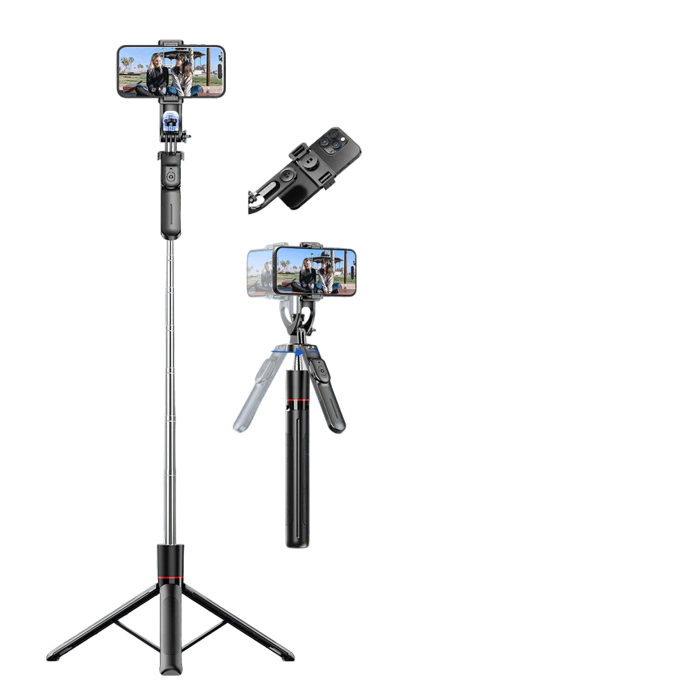F16 Selfie Stick Trépied : Capture Panoramique 360° et Télécommande Bluetooth