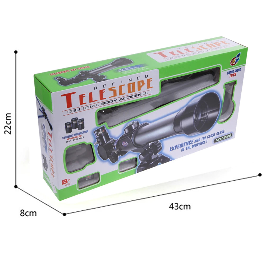 Télescope Monoculaire Éducatif pour Enfants avec Trépied et Lentille Large