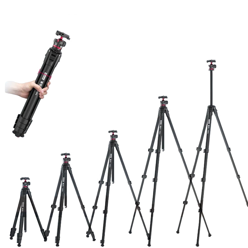 Trépied Photo Vidéo Professionnel en Aluminium pour Appareils Polyvalents
