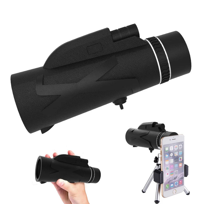 Monoculaire HD 500x Longue Portée Étanche avec Prism BAK4 et FMC