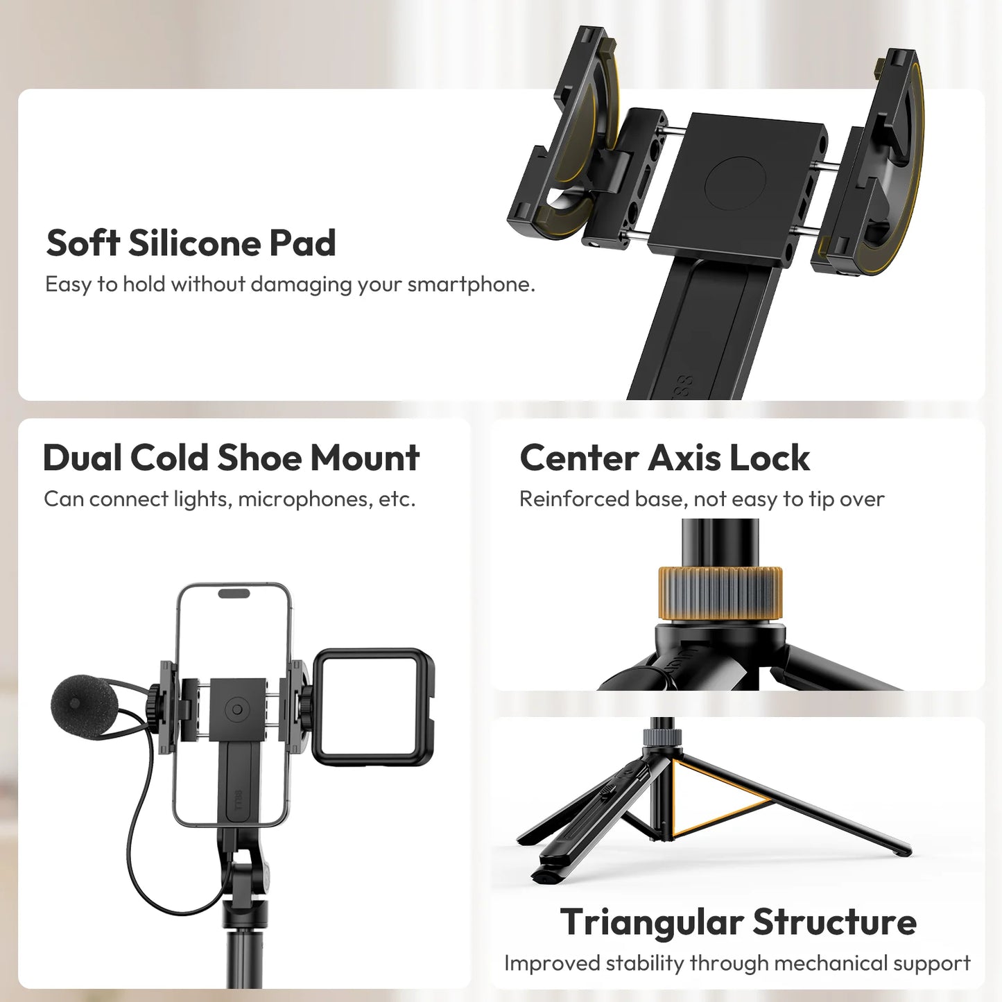 Trépied Polyvalent Ulanzi TT88 pour Smartphones avec Pince Magnétique