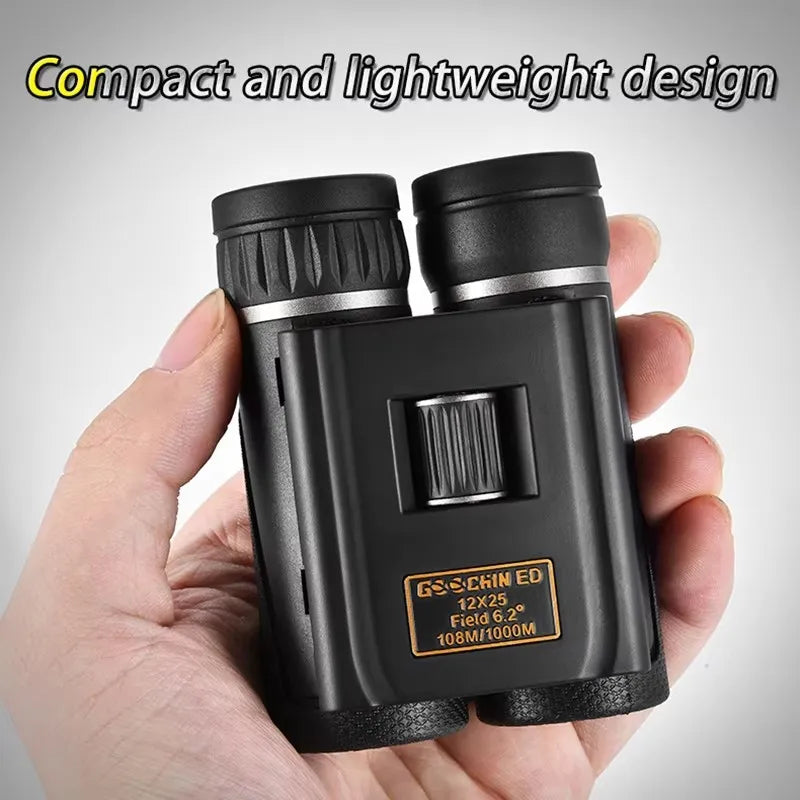 Jumelles Compactes 12x25 ED pour Observation Extérieure Polyvalente