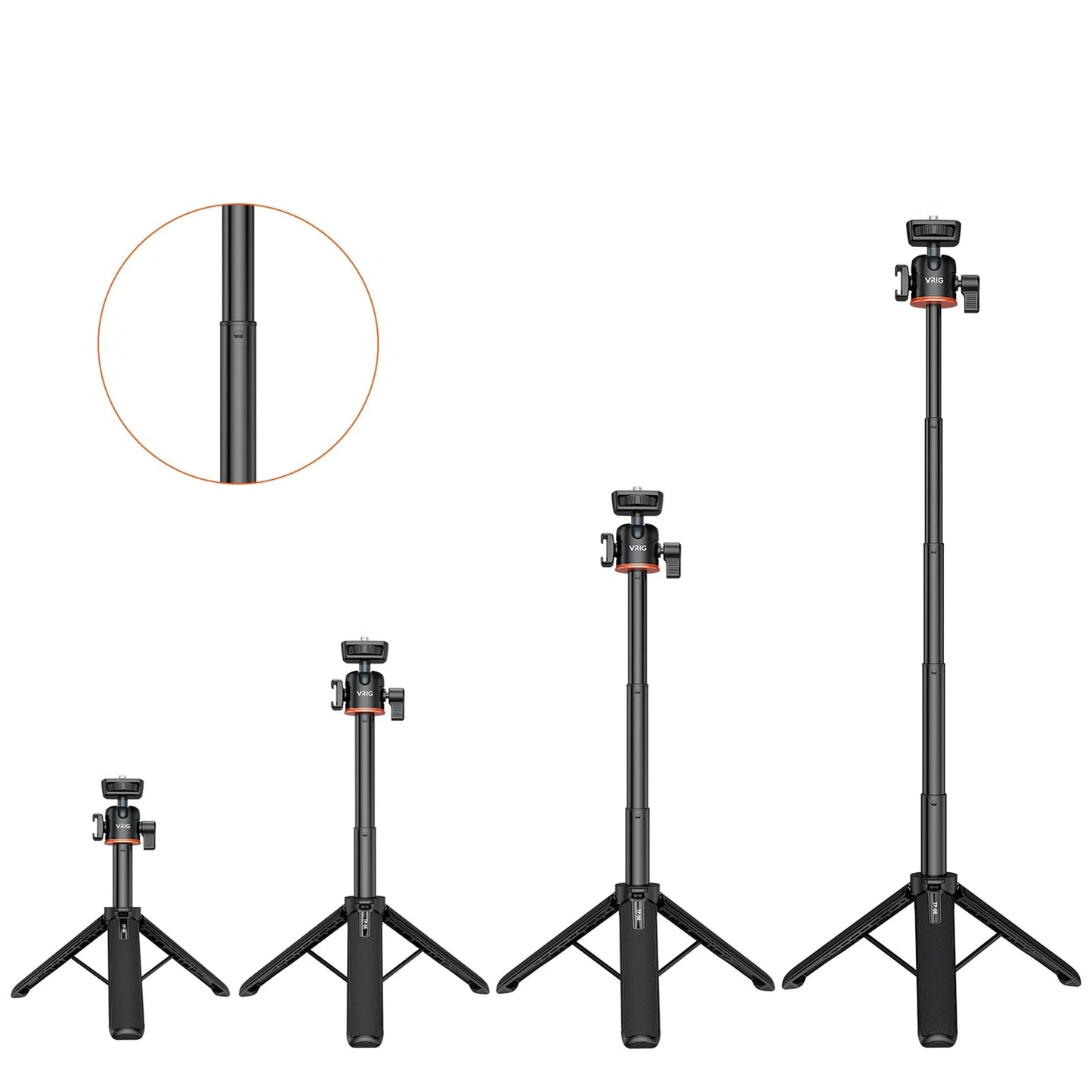 Trépied Léger et Réglable VRIG TP-08 pour Appareils Polyvalents