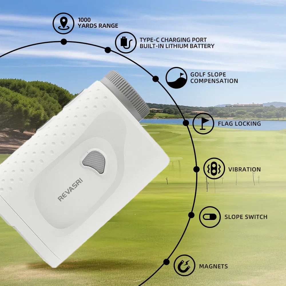 Télémètre de Golf Avancé avec Portée 1000 Yards et Vibration