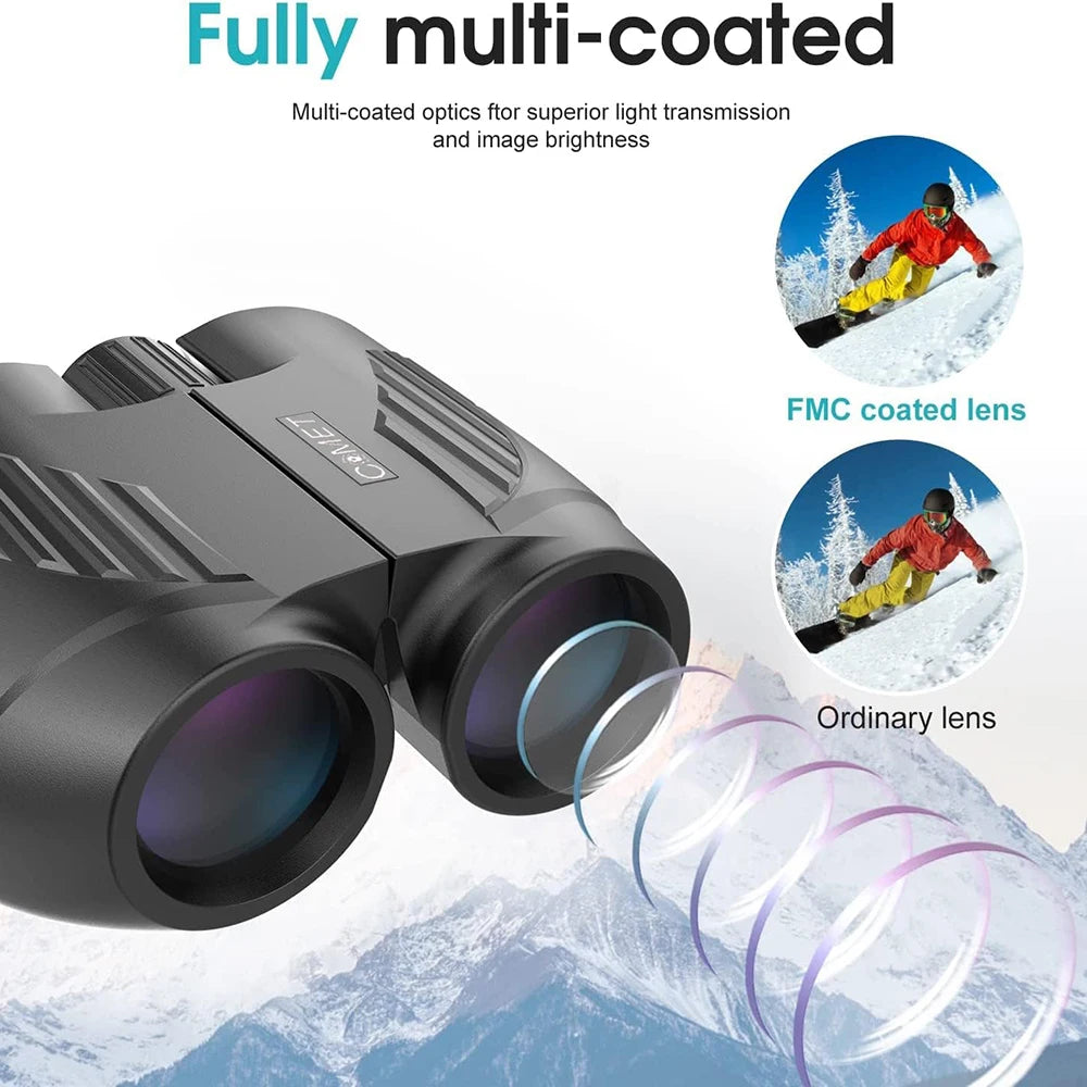 Jumelles Compactes 10x25 Étanches pour Observation et Randonnée