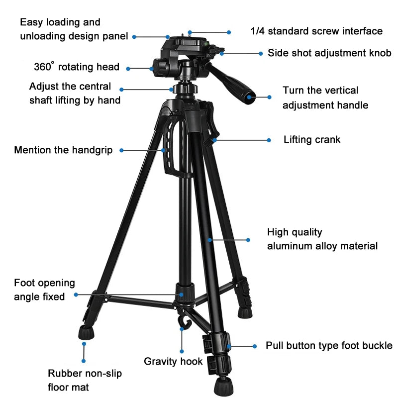 Trépied Universel pour Binoculaires et Téléphone, Idéal pour la Photographie Nocturne
